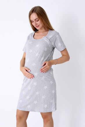 Noční košile ke kojení 21305 Grey Stars