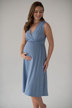 Bambusová kojicí noční košile Star Light Blue