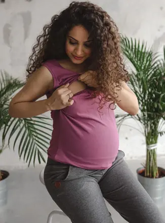 Kojící tílko Milk Top Rose Brown