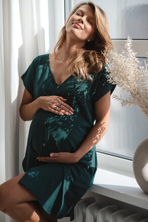 Noční košile ke kojení Born of Love Bottle Green