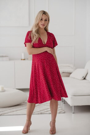 Těhotenské, kojící šaty Milk Shake Red Dots