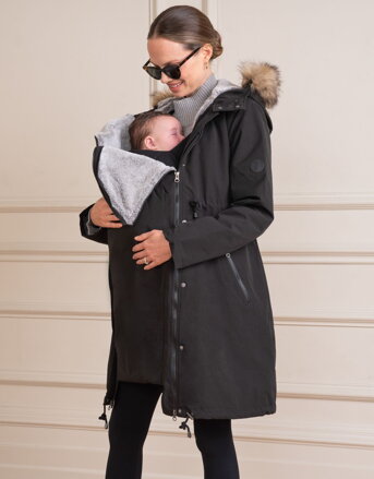 Zimní těhotenská a nosící parka 3v1 Seraphine Valetta, Black