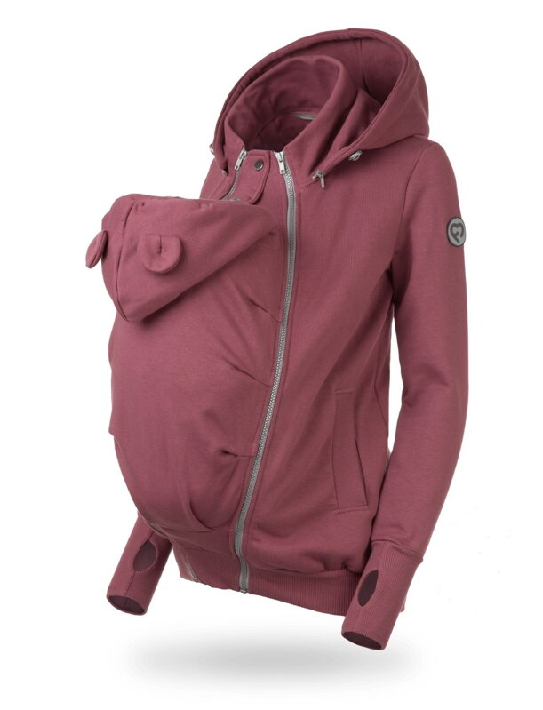 Těhotenská a nosičská bavlněná mikina 5v1 Pola, Rose Brown Těhotenská a nosičská bavlněná mikina 5v1 Pola, Rose Brown