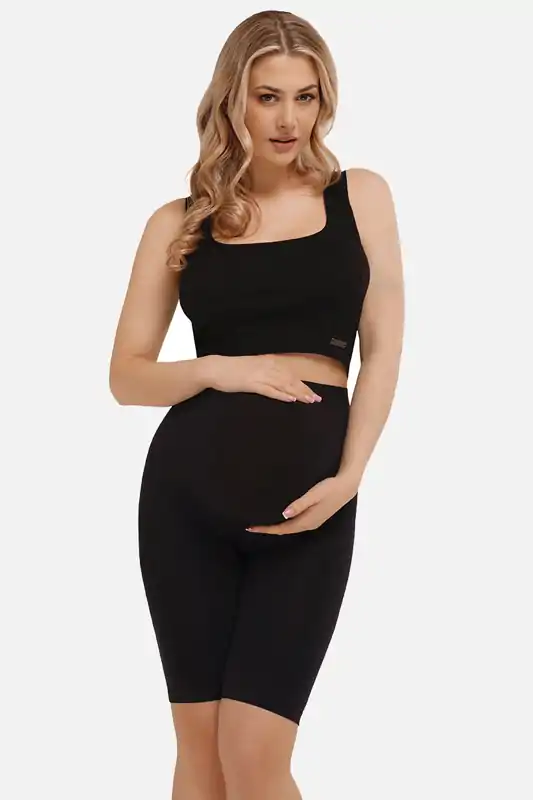 Těhotenské krátké legíny Bella Mama Black Těhotenské krátké legíny Bella Mama Black
