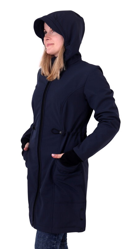 Dámský softshellový kabát Hana, tmavě modrý S, M