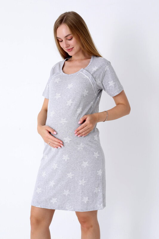 Noční košile ke kojení 21305 Grey Stars