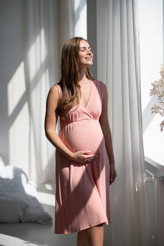 Bambusová kojicí noční košile Star Light Herbal Rose