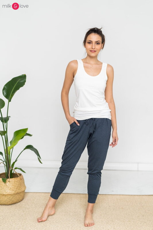 Těhotenské joggers tepláky M&L Graphite Těhotenské joggers tepláky M&L Graphite