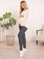 Těhotenské oteplené legíny Formommy Grey Print