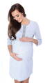 Těhotenská a kojící noční košile MijaCulture Grey/ Mint