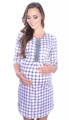 Těhotenská a kojící noční košile MijaCulture Light Grey/ Pink 