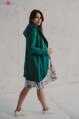 Dámský, těhotenský bavlněný kabátek, Bottle Green