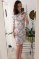 Kojící šaty Milky Dress 3/4 Cherry Flowers