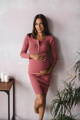 Těhotenské, kojící šaty Tummy Dusty Cedar