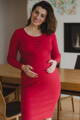 Těhotenské, kojící šaty Tummy Red