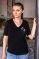 Kojící tričko Boob V-neck, Black