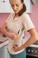 Kojící tričko Boob V-neck, Beige