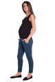 Těhotenské 7/8 kalhoty-tepláky 3882, tm.modré