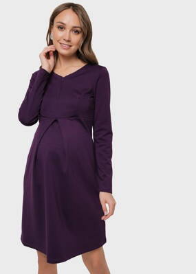 Těhotenské, kojící šaty ILM Leah, Purple