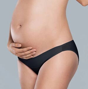 Těhotenské nízké kalhotky Mama mini černé