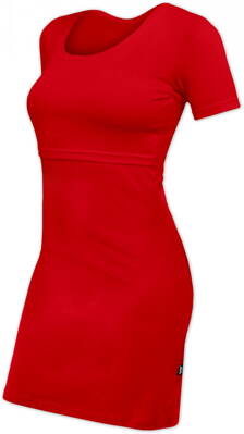 Kojící šaty Elena, krátký rukáv, červené M/L
