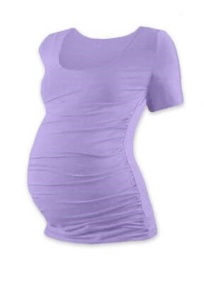Těhotenské tričko Johanka, krátký rukáv, levandulově fialové
