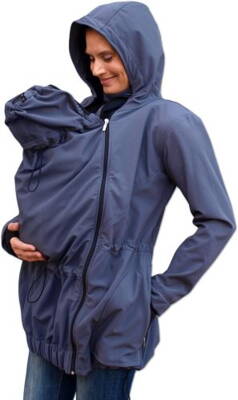 Softshellová těhotenská a nosící bunda Alice 2, antracitová (tmavě šedivá)