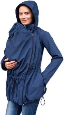 Softshellová těhotenská a nosící bunda Pavla 2, tmavě modrá S/M