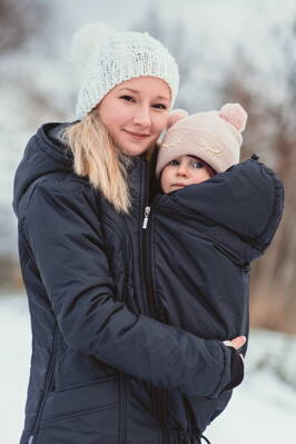 Zimní těhotenská a nosící bunda Zora, černá