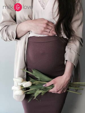 Těhotenská sukně Tummy Rose Brown