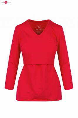 Kojící tričko 7/8 Milk Shirt Red
