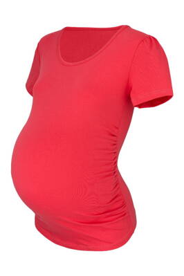 Těhotenské triko Joly KR, korálové