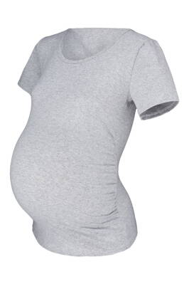 Těhotenské triko Joly KR, sv.sivý melír