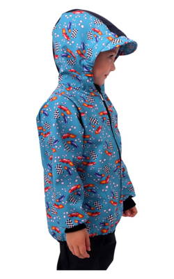 Dětská softshellová bunda, raketové auťáky, Kolekce 2021