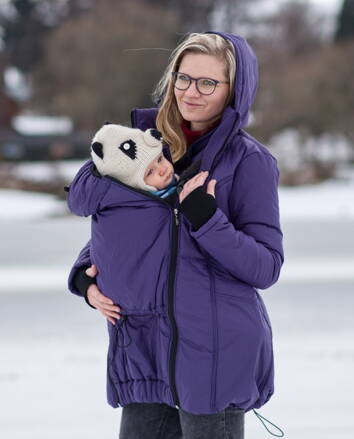 Zimní těhotenská a nosící bunda Zora, fialová