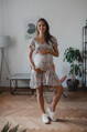 Těhotenské, kojící šaty Lovely Dress Grey SS