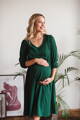 Těhotenské, kojící šaty Lovely Midi Dress Bottle Green