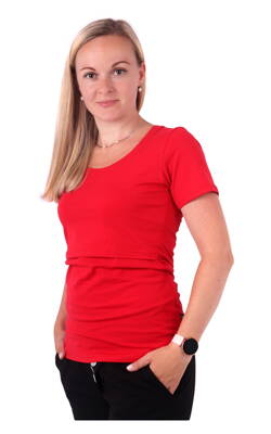 Kojící tričko Kateřina, krátký rukáv, červené