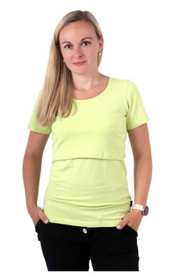 Kojící tričko Kateřina, krátký rukáv, světle zelené
