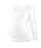 Těhotenské tričko Johanka, dlouhý rukáv, bílé