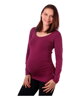 Těhotenské tričko Johanka, dlouhý rukáv, cyklámen 