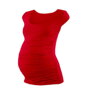 Těhotenské tričko Johanka, mini rukáv, červené