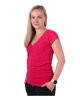 Kojící tričko Lea, krátký rukáv, sytě růžové