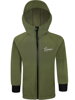 Detská softshellová bunda PREMIUM - khaki (s fleecom)