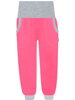 Dívčí růžové tepláky s vysokým pasem