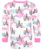 Dívčí tričko s dlouhým rukávem Jednorožci, růžové