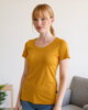 Dámské tričko Brigita, krátký rukáv, hořčicové