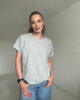 Tričko na dojčenie so zipsom Kira, oversized – šedý melír S/M