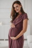 Těhotenské, kojící šaty Loop Dress Rose Brown SS