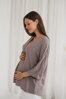 Těhotenská a kojící halenka Mamafullness Beige